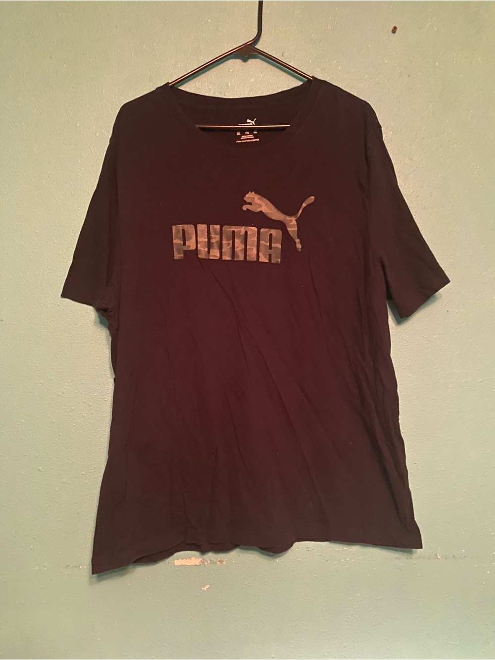 Puma Black Short-Sleeve Logo Tee